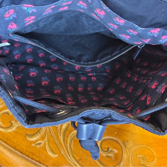 Vera Bradley Navy Small Quilted Backpack/Purse - Picture 9 of 9